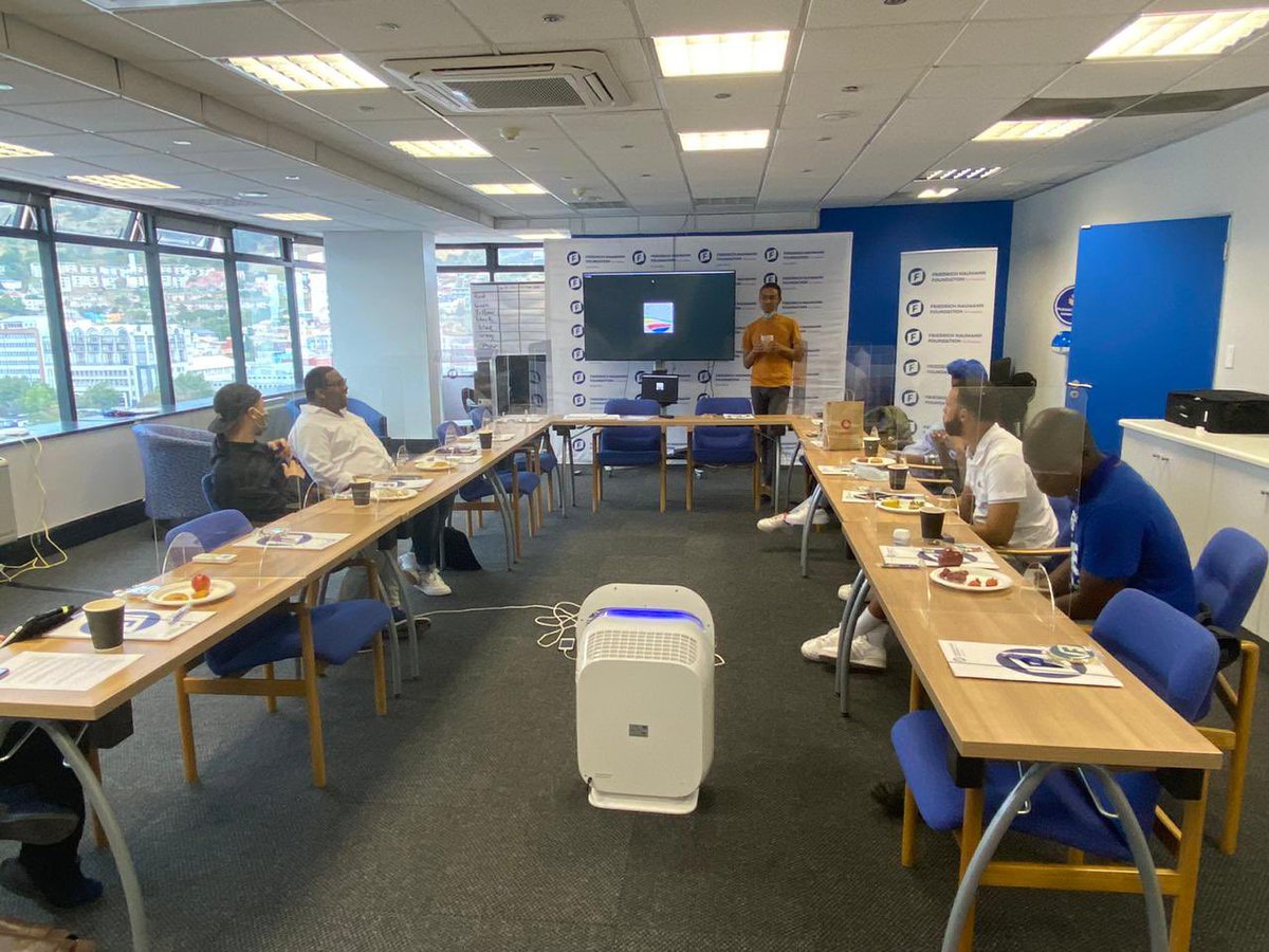FNF_Africa's tweet photo. Following the announcement of the easing of Covid-19 restrictions in #SouthAfrica, FNF SA hosts its first physical session since lockdown. Training with young liberal leaders for youth voter registration campaigns to encourage young voters to take part in the electoral process. https://t.co/dZUIjWszOz