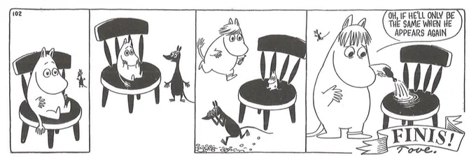 thinking about how this is the last moomin comic tove jansson made 