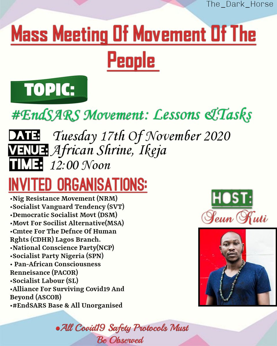 dira_afrik's tweet image. Only Sincere Coordination of the Youths will save Nigeria.
We call on every network &amp;amp; every organisation with positive energy for transformation to join us. Let&apos;s take responsibility for ourselves NOW.
@tkelani @RealSeunKuti @RLadigbolu @AishaYesufu @feladurotoye @YeleSowore