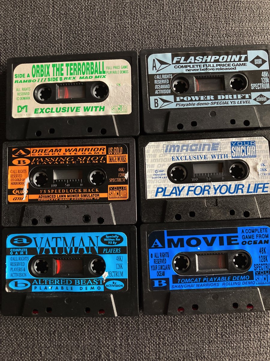 TLtwg's tweet photo. Cover tapes, it was a great way to expand your games collection.
#YourSpectrum cover tapes is my last entry about this lost phenomenon.
A quick count revealed about 20 full games and 12 demo’s, correct me if I’m wrong.
What was your Fav cover tape, I liked S.U. Megatape 11 https://t.co/W55J8tBOs5