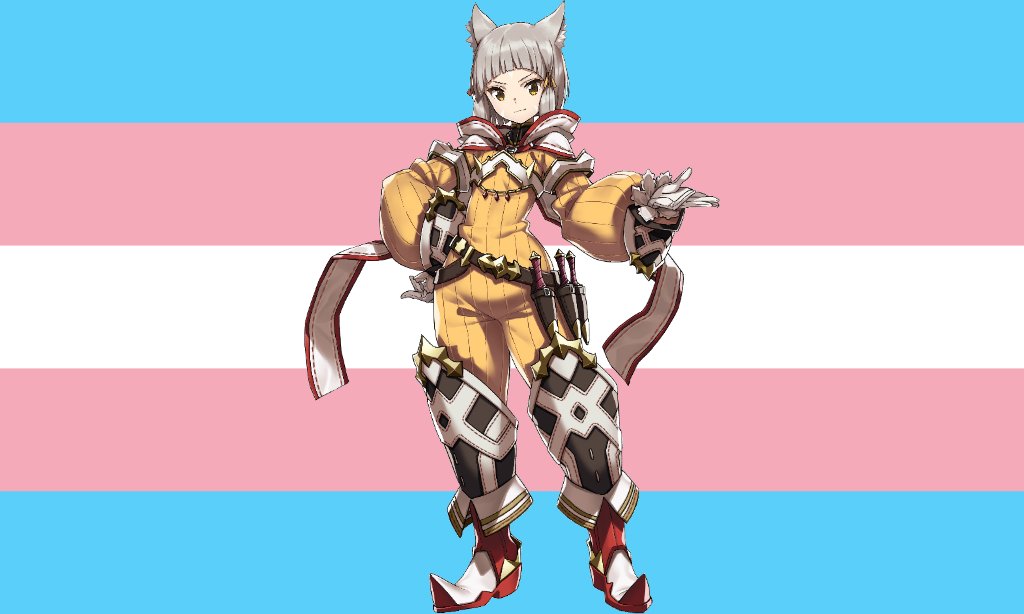 TransBcISaidSo's tweet photo. Nia (Xenoblade Chronicles 2) is trans because I fucking said so! https://t.co/ZFyVk5iJvk