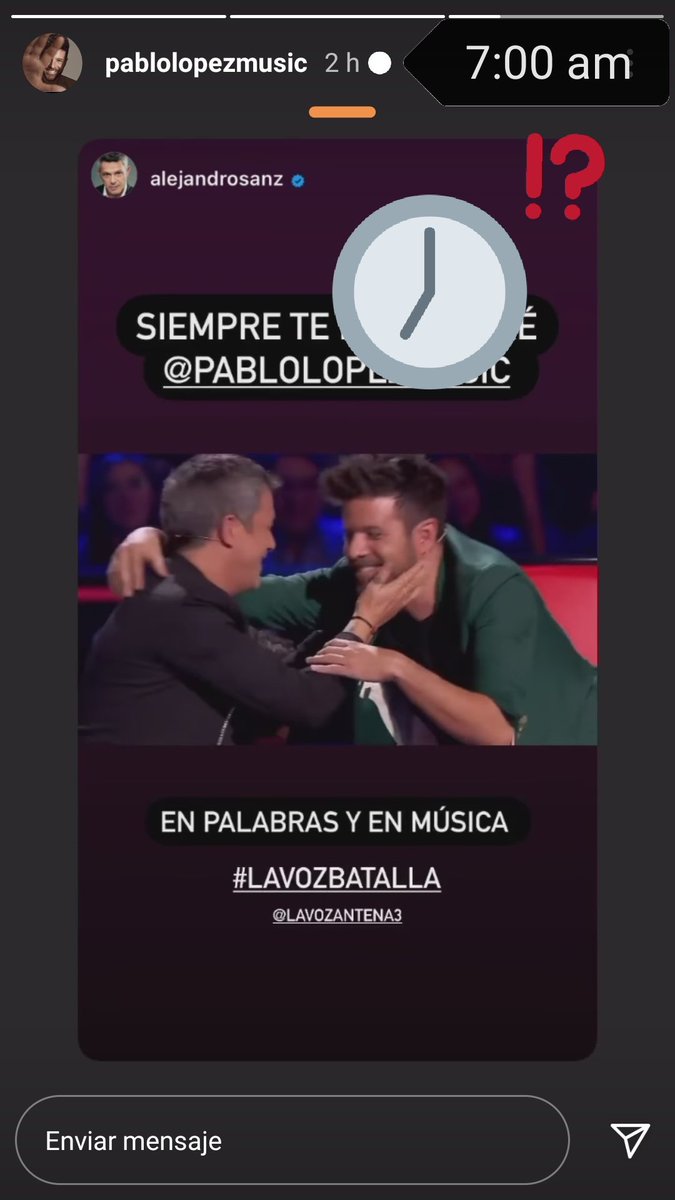 Muy temprano o muy tarde? 🤔 <a href="/PabloLopezMusic/">Pablo López</a>