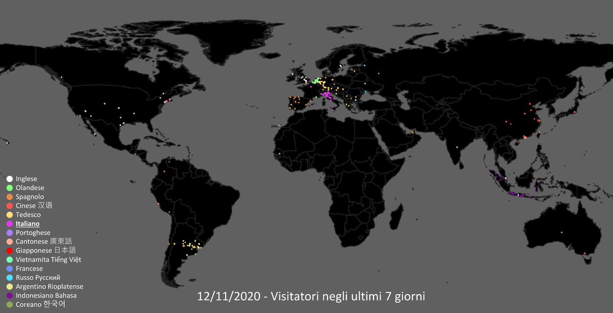Ecco la mappa dei partecipanti nell'ultima settimana. 
Tante persone hanno contribuito con le loro associazioni, fallo anche tu!😃
Clicca sul link 👉 smallworldofwords.org/it per partecipare.
Le tue associazioni sono importanti per noi!
#parole #semantica #linguaggio <a href="/EttAmbros/">Ettore Ambrosini</a>
