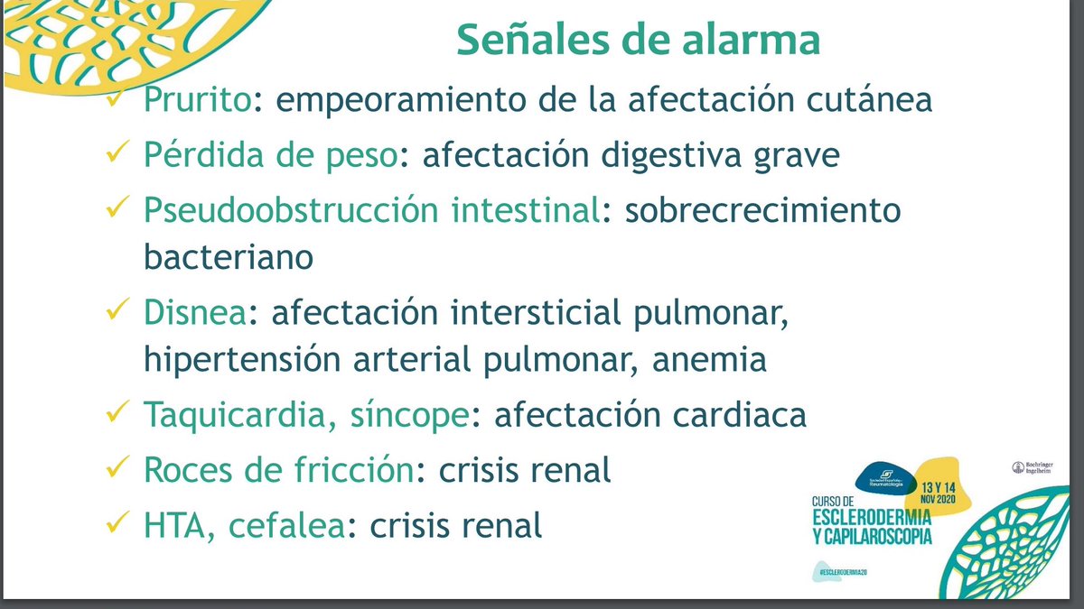 vemperiale's tweet photo. #ESCLERODERMIA20 Evaluación global y seguimiento en SSc (Dra. Carreira):
➡️Evaluación inicial
➡️Algoritmo seguimiento
➡️Señales de alarma

#SSc #RheumTwitter #Esclerodermia #EsclerosisSistemica https://t.co/DwkImmT4Si