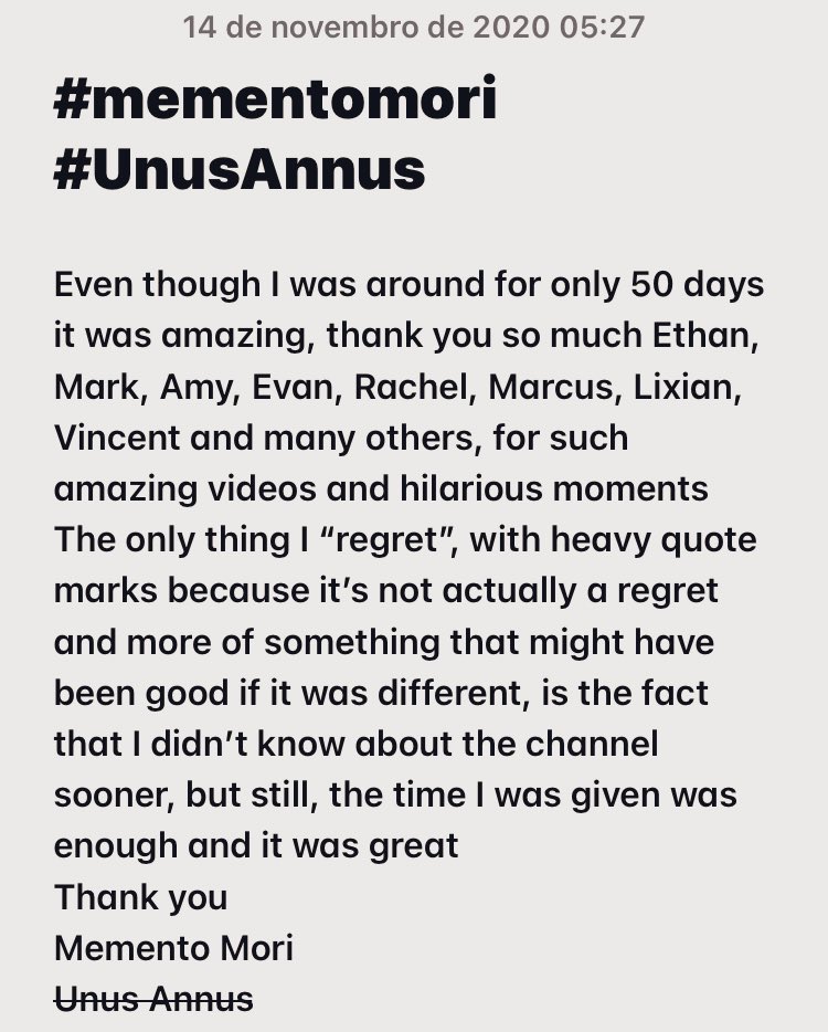 #mementomori #UnusAnnus #unusanusisoverparty