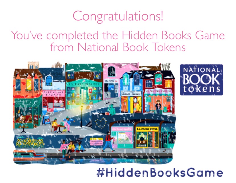 megsbrowne2's tweet photo. It only took me all evening! All-and-Oh... Orla-Oh...Allan-doh...🤦🏼‍♀️📚

A wonderful annual treat from @book_tokens and this year is no exception! (even if I did get stuck...) 

#HiddenBooksGame https://t.co/w2h5gYKOGr