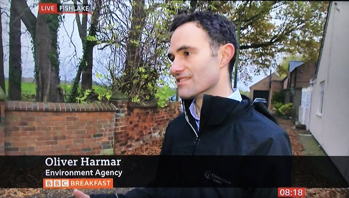 Our area director Oliver Harmar has been in #Fishlake this morning talking to @BBCBreakfast about our work to repair and improve flood defences one year on from the South Yorkshire floods