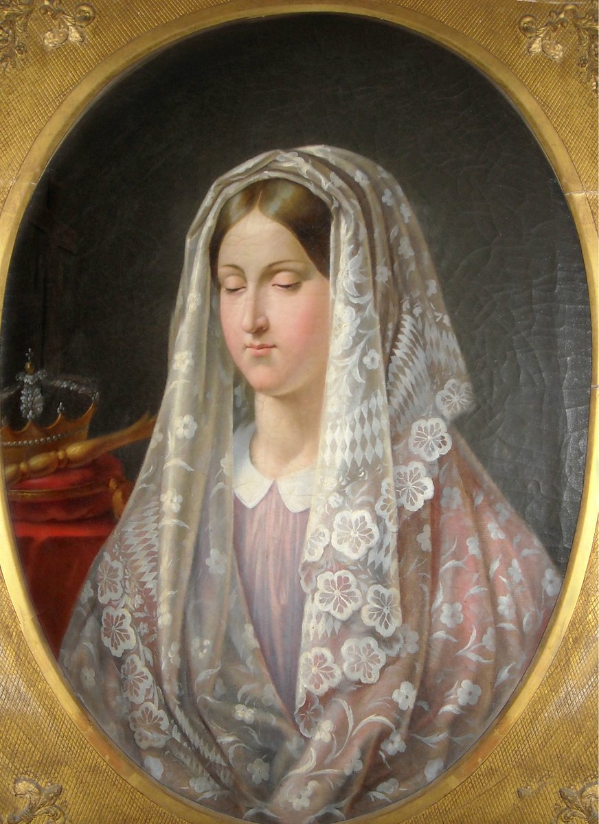 OldPortraiture's tweet photo. Born #OnThisDay in 1812: #MariaCristinaofSavoy (1812-36), Queen of the Two Sicilies as spouse of #FerdinandoII, daughter of #VictorEmmanuelI of Sardinia
Portrait by an Unknown Artist, 1834
#Savoy #BourbonTwoSicilies https://t.co/7DqVs5JRjY