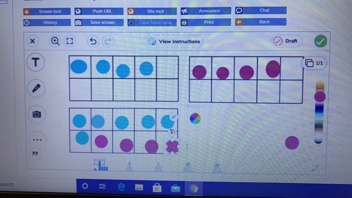 csg0623's tweet photo. Making everything digital this year has been a challenge BUT it was so refreshing to hear the joy in my virtual students as they played digital Fill 10 to practice compliments of 10! Virtual doesnโt mean we stop with number sense! #CRAzymath @nancy_estepa @champforkids https://t.co/pWYHepvBJw