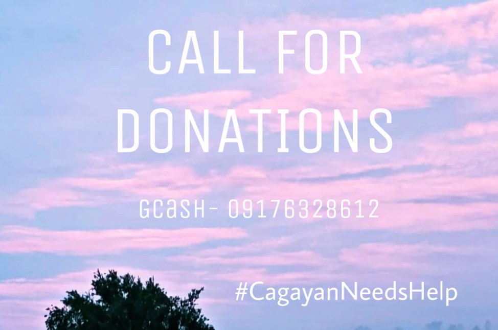 aegyolks_'s tweet photo. hi guys! i am a resident of tuguegarao city and my cousins and i are planning to donate some basic necessities for our fellow cagayanos.
i am not forcing you to donate but any amount may suffice as long as it is from the heart.
gcash: 09176328612
thank you for your generosity https://t.co/hDaMddbOdb
