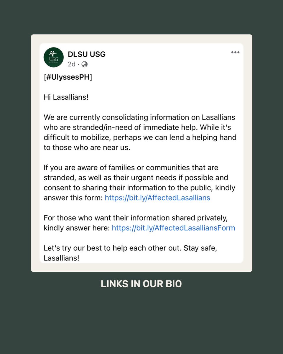 lsdcstreet's tweet photo. We choose to be the voice of our fellow countrymen who are in need of help. 

You are all welcome to REPLY to this thread and PROMOTE your donation drives. We encourage each and everyone to find some time to check out all of these. 🤗💚

Lend a helping hand, stay vigilant. https://t.co/s81cdJvHrr