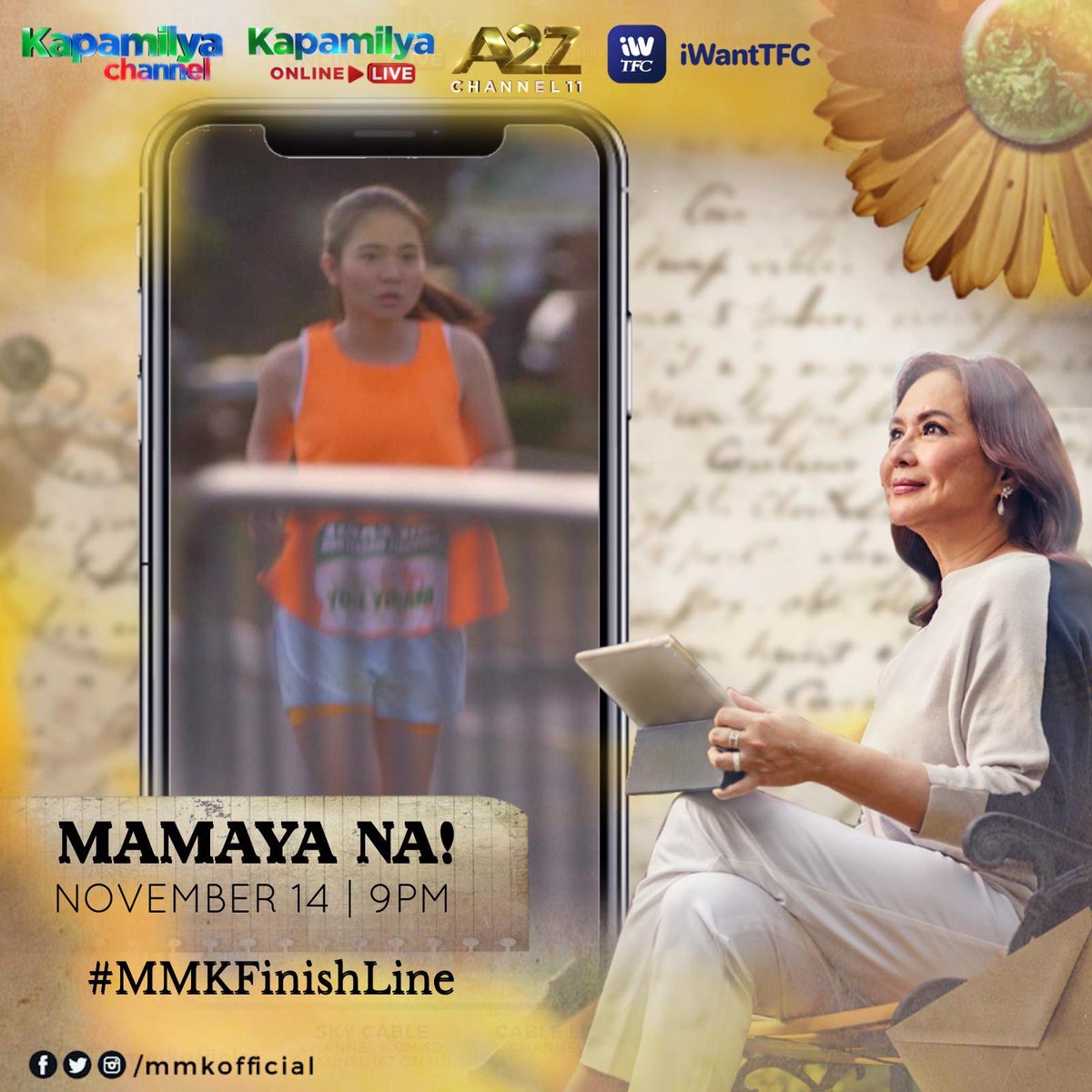 MMKOfficial's tweet photo. Muling samahan si Joy sa pag-abot  ng kanyang pangarap mamaya sa #MMKFinishLine! 

Mapapanood ang #BestOfMMK | 9PM sa Kapamilya Channel, Kapamilya Online Live, iWant TFC at 8:45PM sa A2Z Channel 11. https://t.co/0hIqTE6Xb3