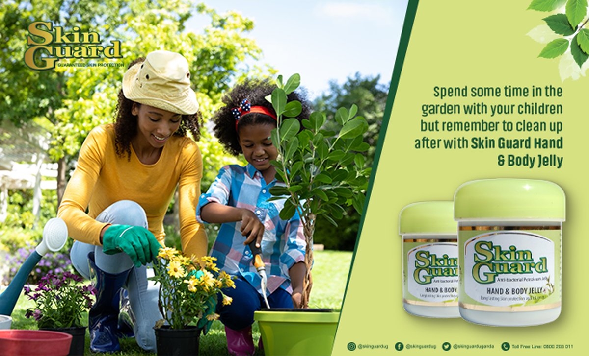 SkinGuardUganda's tweet photo. Don't be afraid to get down and dirty whenever you like because Skin Guard Hand &amp; Body Jelly will continue to protect your skin from infections. Get yours at https://t.co/OwlltHwfeP
#GuaranteedSkinProtection https://t.co/PwWhQCNICQ