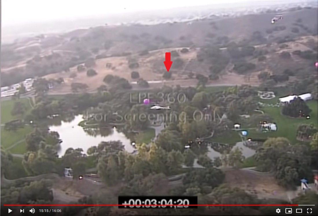 Now we get to Liz Taylor's wedding in Oct 91. The grass is gone and there is now a track along the ridge. There has been some major earthmoving done here. I wonder why? 