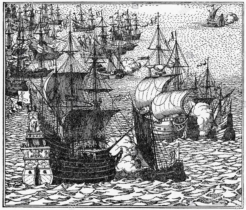 En Lisboa se llegaron a acumular 84 embarcaciones de todos los tamaños con 10.790 hombres, más 2.500 hombres llevados por 30 embarcaciones desde Sevilla y 6.000 soldados en Vigo.