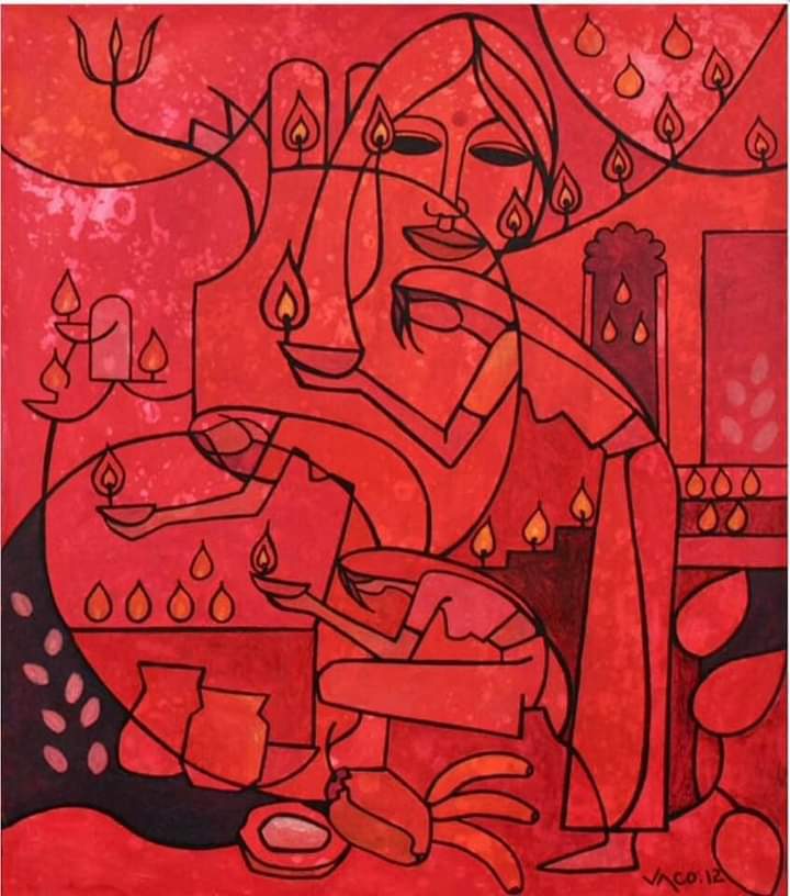 RomiPoon's tweet photo. @AusHC_MU Happy Divali to you and the family.

This painting is by Vaco Baissac https://t.co/k1BEcFEVUA