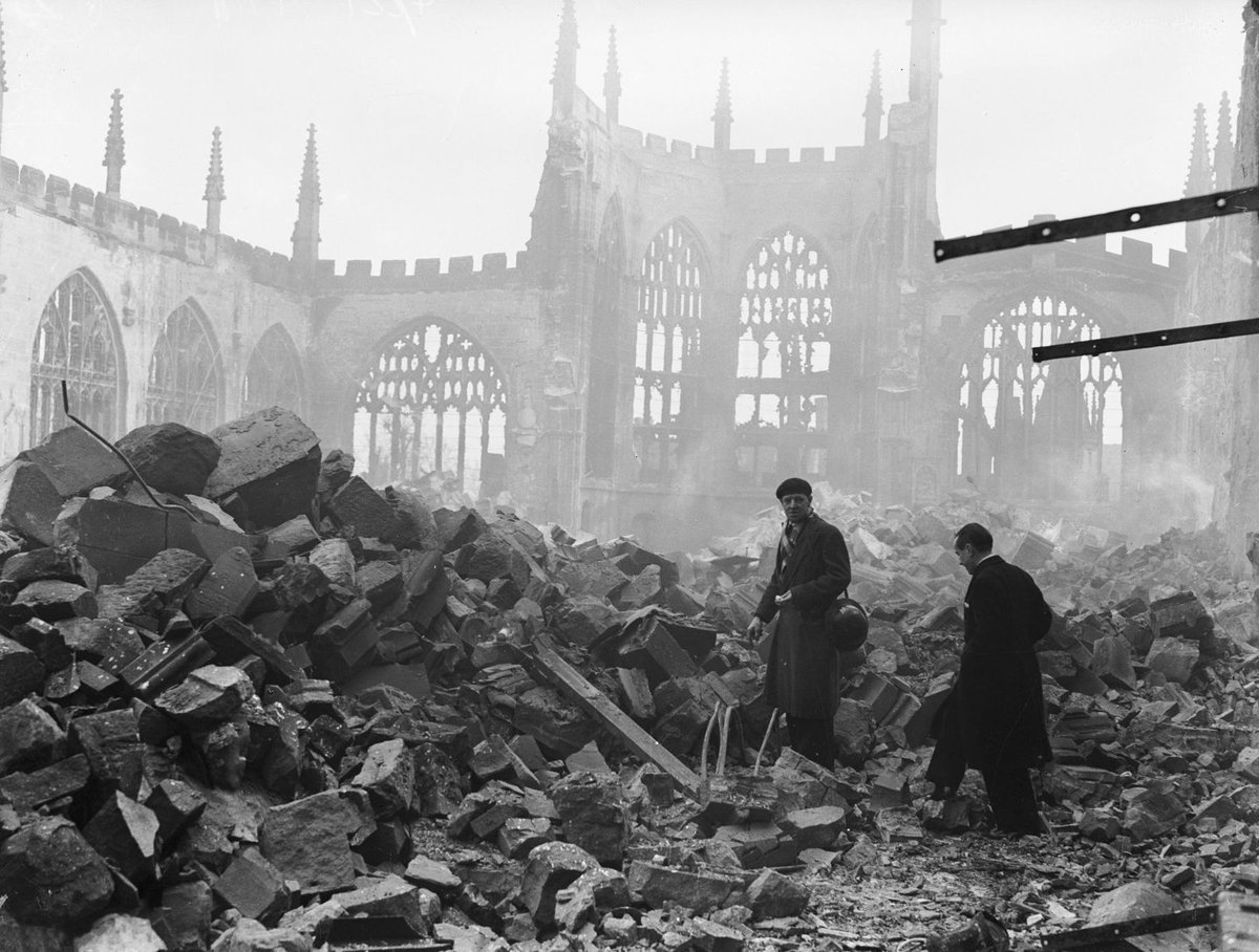 Coventry2021's tweet photo. 80 years ago tonight, Coventry was devastated by the Blitz. In our darkest hour, the people of Coventry came together, rebuilt and reached out in reconciliation to the world.
 
We are the city that turned flames into hope. Ruin into beauty. 80 years on, we haven't stopped moving. https://t.co/hnQBemo2lw