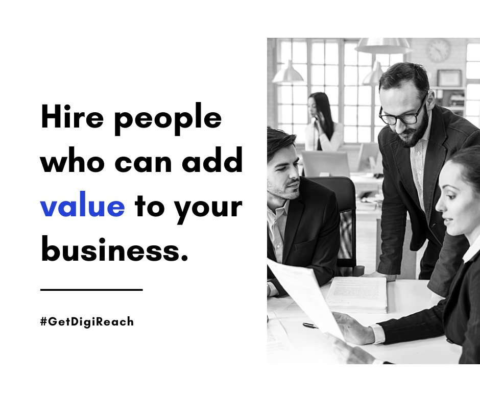 ReasonRena's tweet photo. Whether you're hiring people to get more business or improve your productivity, you need to invest in the people who can add value to your business rather remain just a cost to you.

#GetDigiReach #Entrepreneurs #Startups https://t.co/zM20SFAUjV