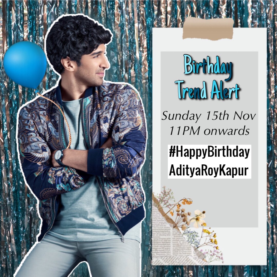 AdityaRoyKFC's tweet photo. ATTENTION ‼️
Here’s Aditya’s birthday trend.
MAKE SURE TO JOIN US💕😎!!
#HappyBirthdayAdityaRoyKapur https://t.co/QBt0agea7F