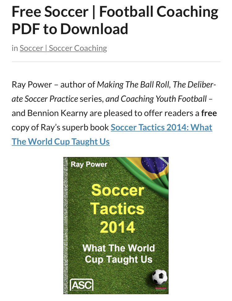 FREE tactics book from  @BennionKearny website  https://www.bennionkearny.com/free-soccer-coaching-pdf-football/