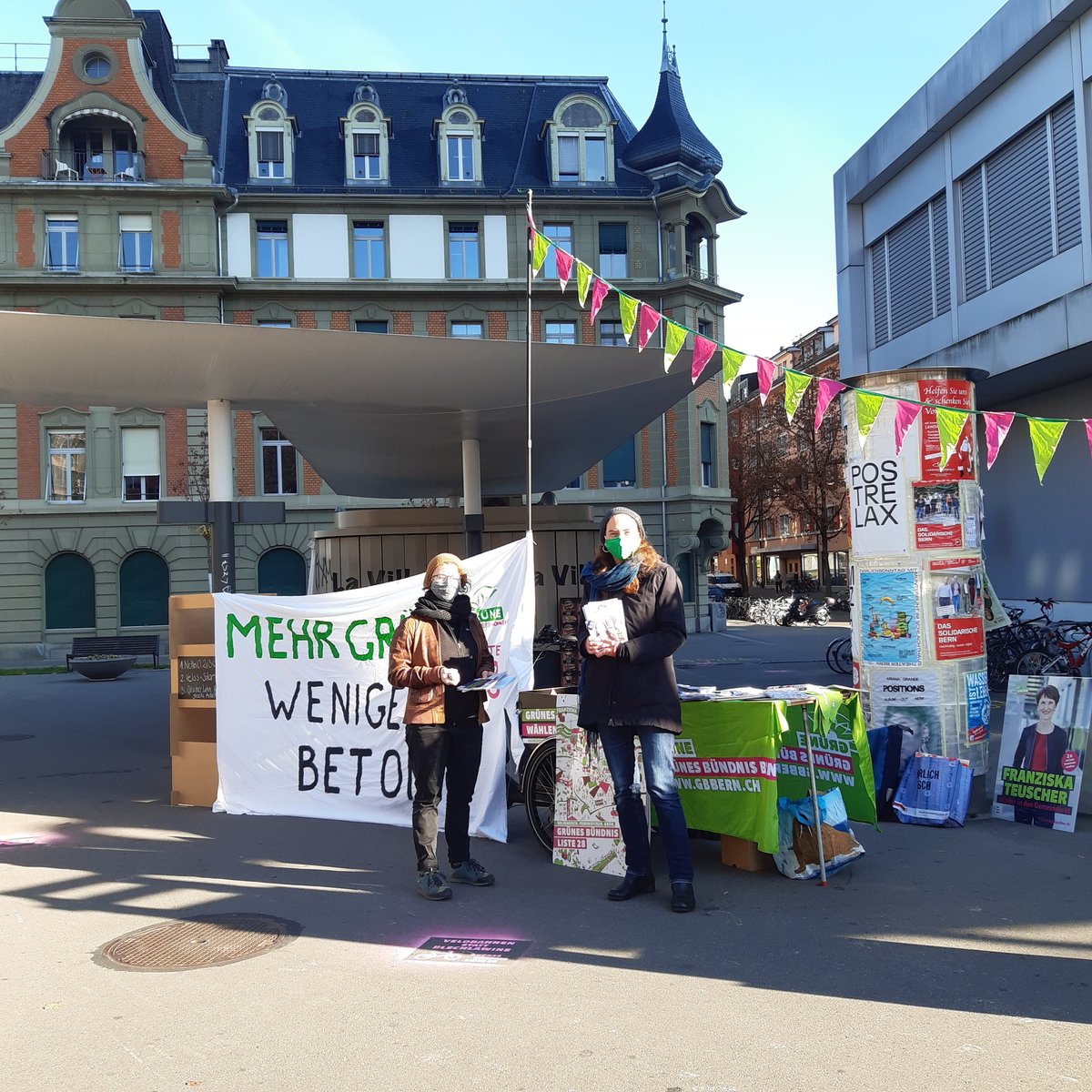 Mehr Grün, weniger Beton. 
Komm vorbei an unserem Stand beim Eigerplatz
#konsequentgrün @GruenesBuendnis @miguelanjo_ch <a href="/MirjamLaederach/">Mirjam Läderach</a>