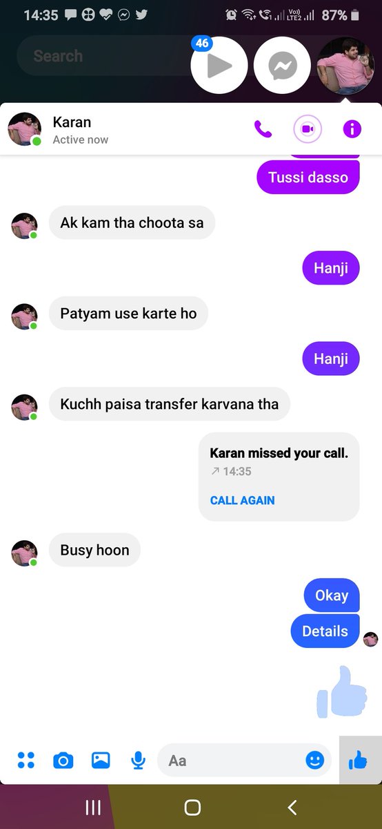 nitulya's tweet photo. @DCP_CCC_Delhi @Arshpanwar Hi there is a crook asking for money from my friend's Karan Arora account for 20,000 on paytm number 8684816375. My friend says his account is hacked and this guy has attempted to do this with his multiple friends. We need to bust this Gang !! https://t.co/VH050g8mgV