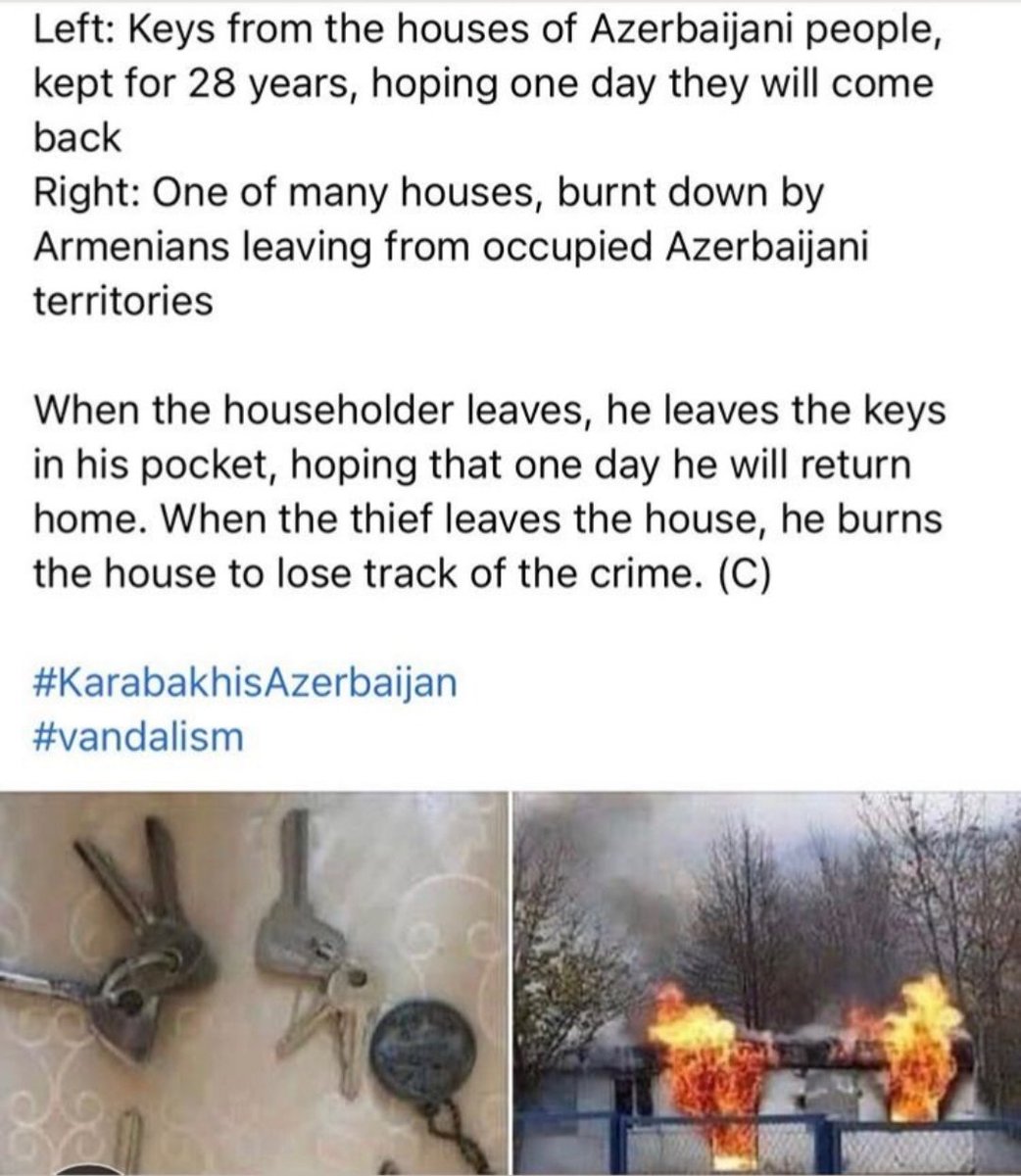 KubraSakit's tweet photo. #ArmenianVandalism 
#ArmenianTerrorism 
#karabagisazerbaycan https://t.co/8H1VnziT8i
