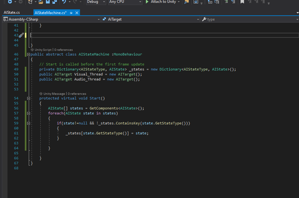 sh_ghafari's tweet photo. Today  in #unity3d class we learn about how to create #AITargetType enum , #AITarget struct ,Set method , #property in c#
#afghangirlscode
@CodeToInspire 
#gamedev https://t.co/jb8xr2kqhp