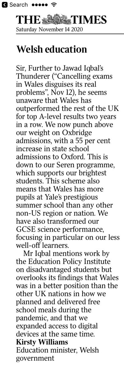 My letter in the <a href="/thetimes/">The Times and The Sunday Times</a> today. 

I'm afraid it's a 'must try harder' for Jawad Iqbal.

Nid da lle gellir gwell!