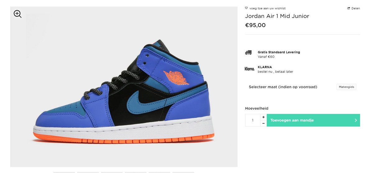 jordan air 1 mid junior blue