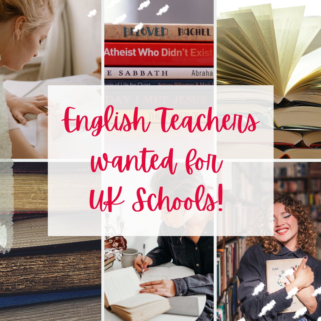 We're looking for English teachers for roles in England and Aberdeen, Scotland! 

Register with us today! 

ow.ly/j17m50BnTr5

#EdChat #EdLeaders #Edu #Education #Educhat #Parents #TeacherJobs #Teachers #covid19 #UKSchools"