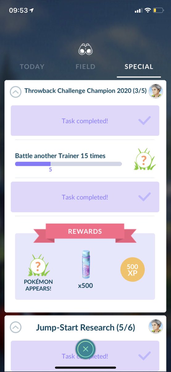CrushCarter's tweet photo. @NianticHelp this research task won’t go up after I do trainer battles can you help? https://t.co/1qme6QU4Ho