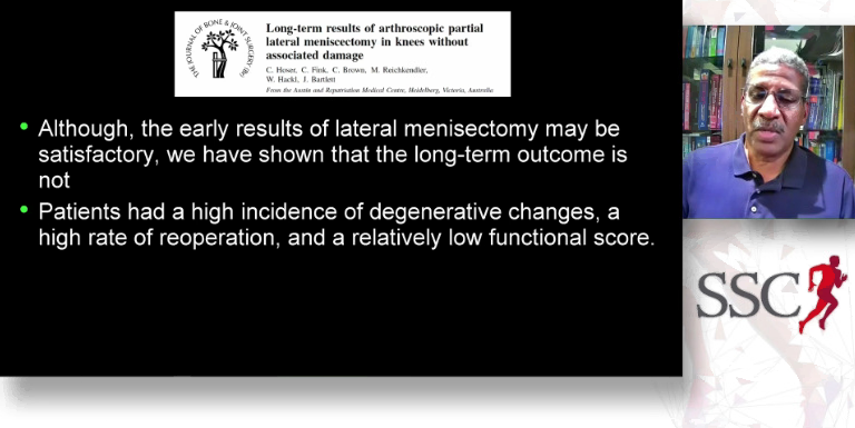 sscsportsmed's tweet photo. #SSCRTP2020

Mr Charlie Browne- Lateral meniscectomy is the 
"kiss of death for the knee"

6.3 time greater RTP rates of athletes post medial vs lateral meniscectomy 

#Meniscal 
#Knee
#RTP

https://t.co/7mw9EJFjqL https://t.co/yGqmK6g460