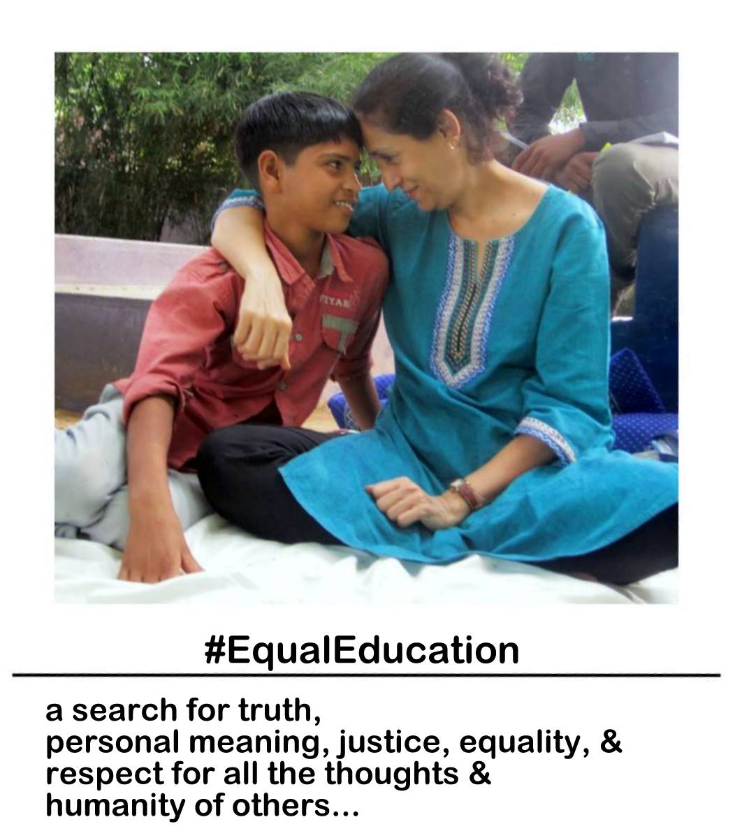 The current policyspeak is quality education, improved education & excellence in education but there are no discussions concerning  #EqualEducation. We try to address the needs of inequality & equity for female, marginalised, vulnerable & invisible children.  @nep2020 This means...