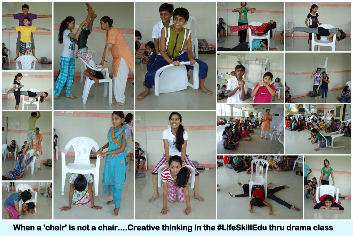 Learning through experiences / active learning is imp to develop core life skills such as critical thinking, creativity & problem solving. Drama & ART are natural vehicles for active  #ExperientialLearning. They are multisensory mode of learning & can increase awareness of self...