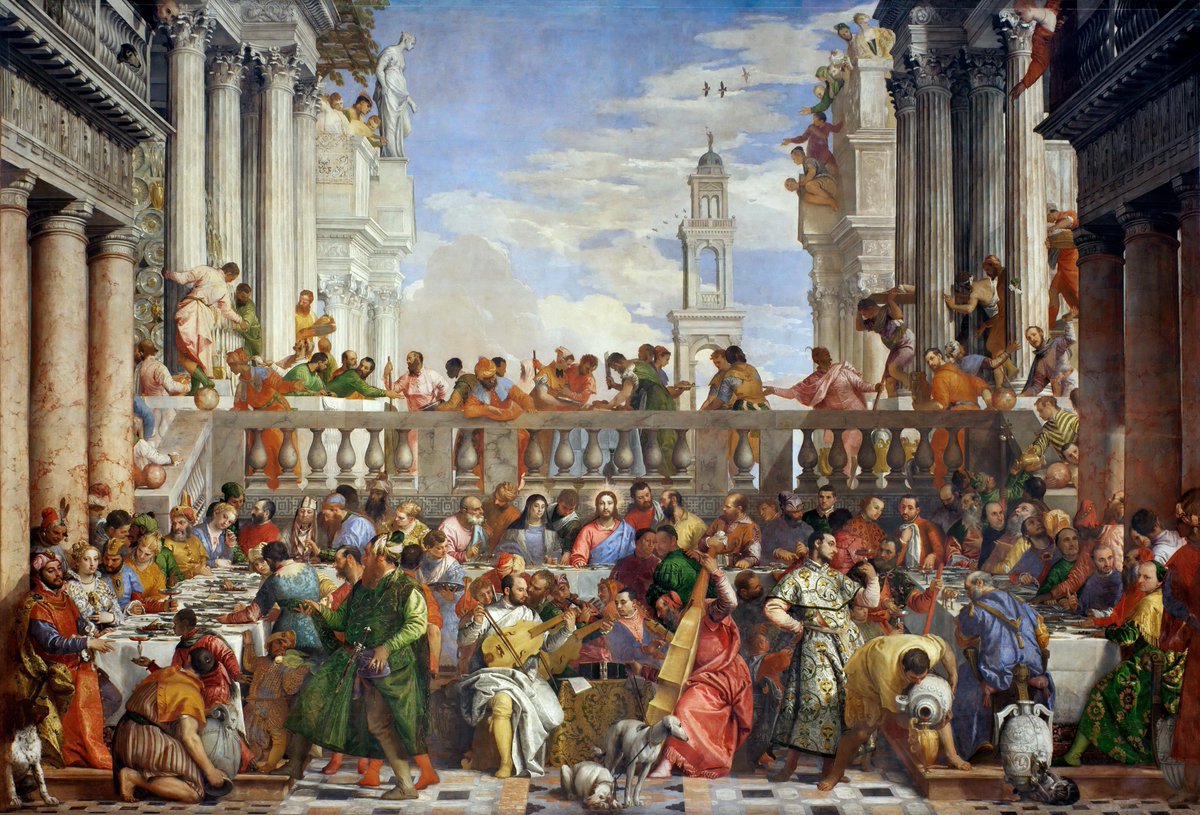 𝐓𝐡𝐞 𝗪𝐞𝐝𝐝𝐢𝐧𝐠 𝐅𝐞𝐚𝐬𝐭 𝐚𝐭 𝐂𝐚𝐧𝐚
Paolo Veronese
1563

@MuseeLouvre
#Veronese #Louvre #Cana #ItalianPainting #Biblical #iloveart #fineart #followart