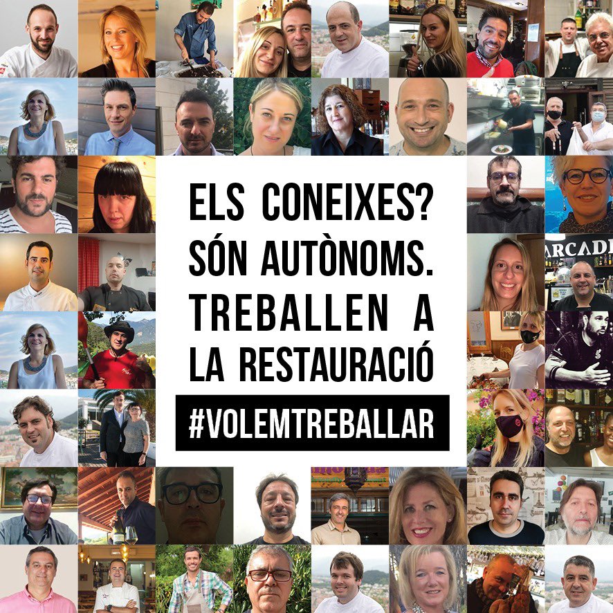 Els coneixes? Són autònoms. Treballen a la restauració. #Volemtreballar