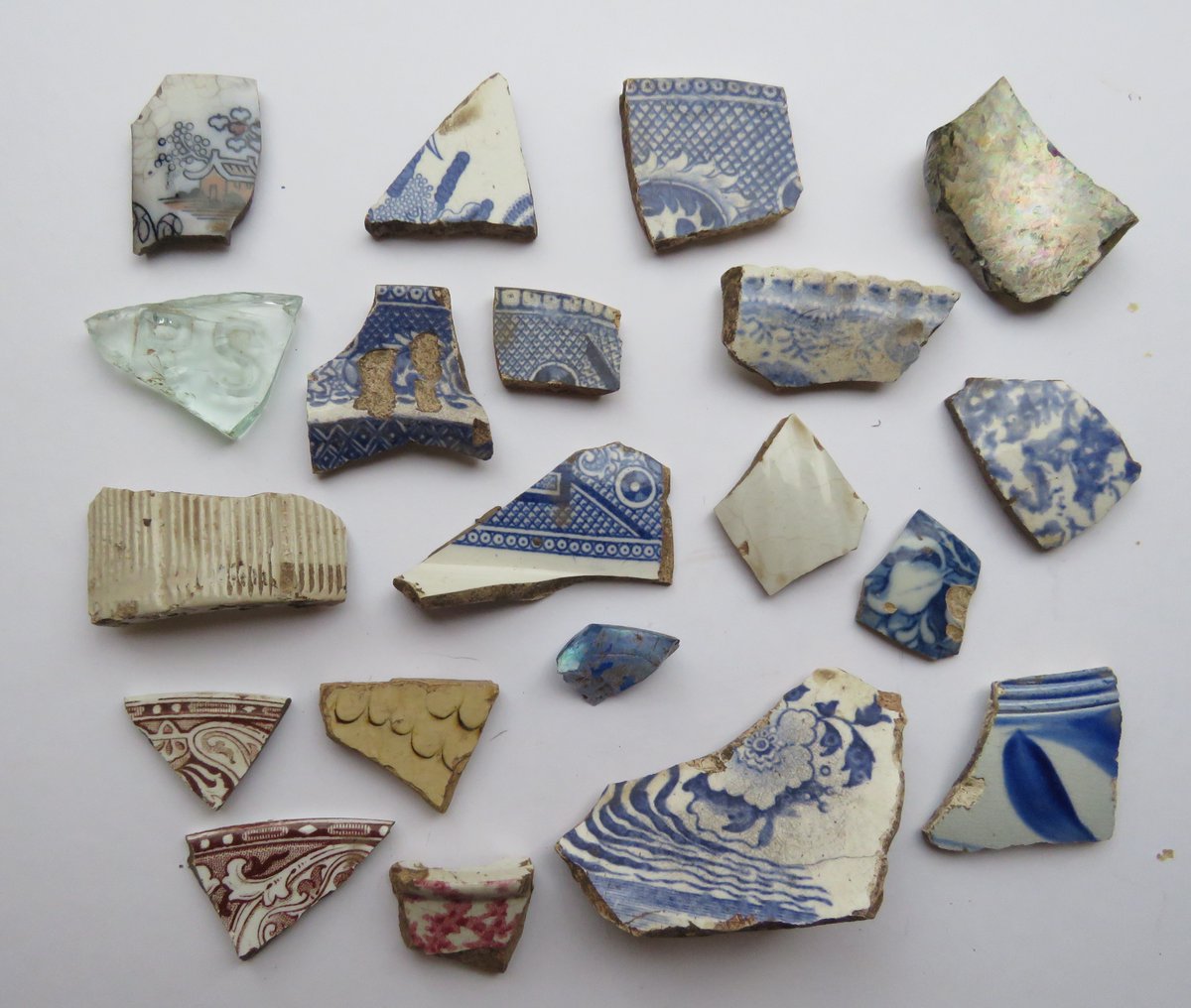 Walking the field margins since the start of lockdown #shards of pottery &amp; glass