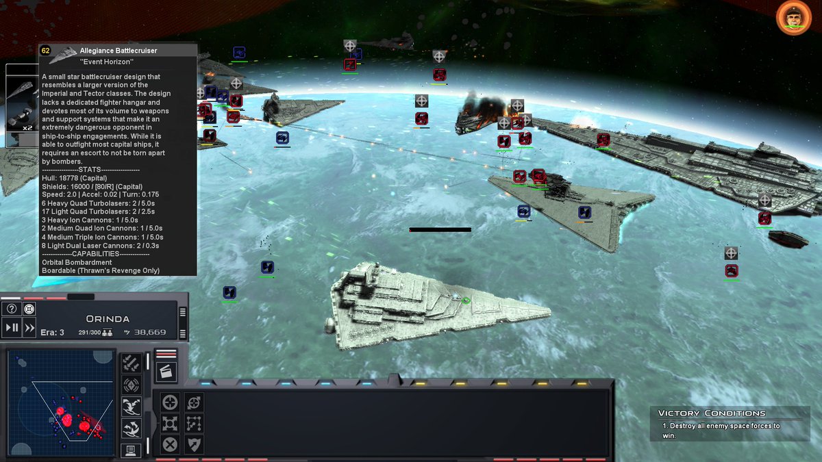 Kesso アレイジャンス級がまた1隻お亡くなりになるがすぐに代わりを投入する この戦いの前にベラトール級スター ドレッドノート セキューター級スターデストロイヤー アレイジャンス級ヘヴィスターデストロイヤーを各2隻にしておいたのだ