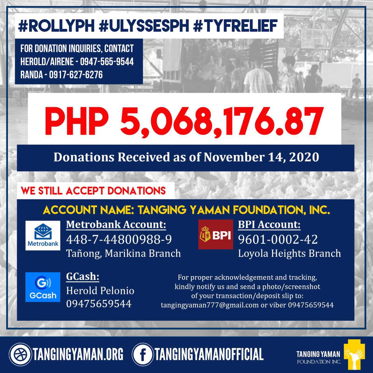 _TangingYaman's tweet photo. More help needed. These 4K food packs are now ready for deployment, by Monday we will be releasing around 7k food packs. 

We thank all our donors &amp; supporters, thank you for the LOVE! WE ARE DEEPLY GRATEFUL! 

As of 14 Nov 2020, we already raised P5M! 

Ad majorem Dei gloriam https://t.co/zSPYJlFamr