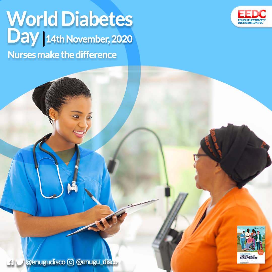 enugudisco's tweet photo. It's World Diabetes Day, and we lend our voice on the need for regular medical check up and healthy diet. Remember, Health is Wealth.
#WorldDiabetesDay
#RegularChecks
#StaySafe
#EEDCcares https://t.co/1Fq0aCG8k5