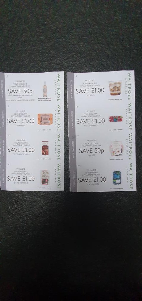 John * Large format printing * Shop Office Signs (@bluedotdisplay) on Twitter photo A few years ago I complained on here to <a href="/waitrose/">Waitrose & Partners</a> that vouchers they were sending me were for food I did not buy. But now these are basically my shopping list in voucher form. #Thanks A few years ago I complained on here to <a href="/waitrose/">Waitrose & Partners</a> that vouchers they were sending me were for food I did not buy. But now these are basically my shopping list in voucher form. #Thanks