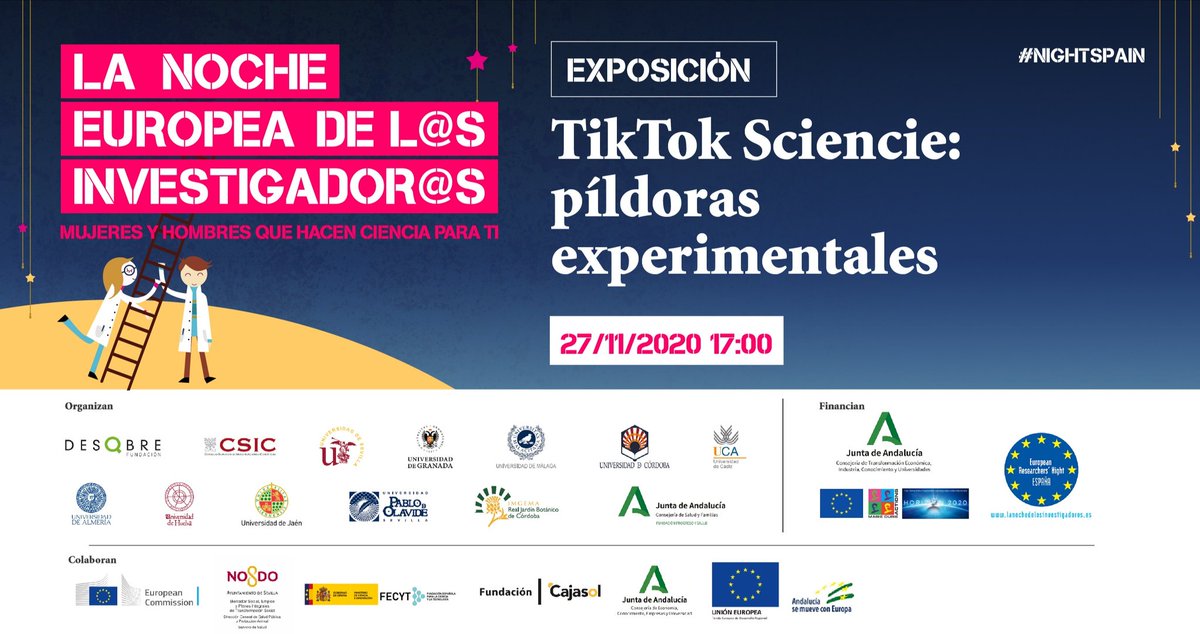 CasaCiencia_Sev's tweet photo. ¿Eres fan de #TikTok? 😉 No te pierdas la actividad sobre experimentos con organismos fotosintéticos 🔬, ¡en formato TikTok! De la mano del Instituto de Bioquímica Vegetal y Fotosíntesis (IBVF) de @CSICAndalExtrem y @unisevilla. #NIGHTSpain  

https://t.co/hy7DbmJ0SP https://t.co/jcbfeYljaq