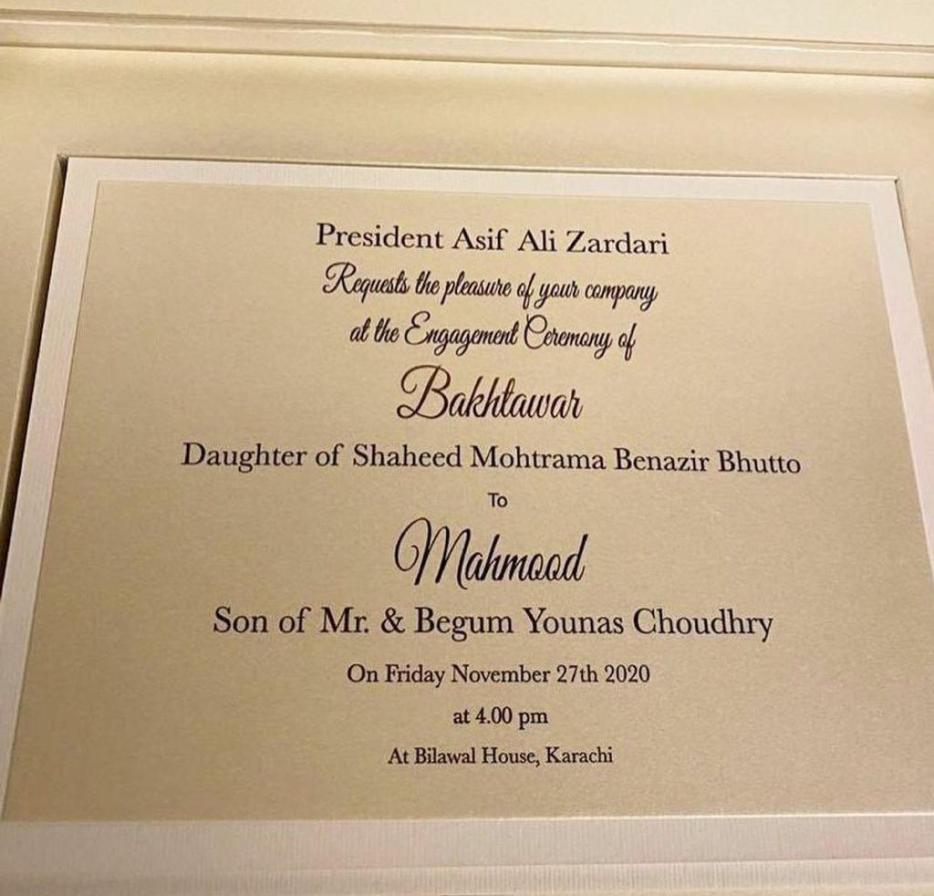 GeorgeFulton1's tweet photo. What’s the protocol on this? Is @AAliZardari still allowed to refer to himself as President? Congratulations to @BakhtawarBZ on your forthcoming engagement. https://t.co/OlQ9vyBnM3