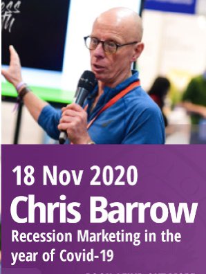 Our next meeting is on Wednesday and there is still time to sign up! Chris Barrow
18 November 2020
6:45 pm – 8:30 pm
Recession Marketing in the year of Covid-19 glasgowodonto.org/webinars/chris…