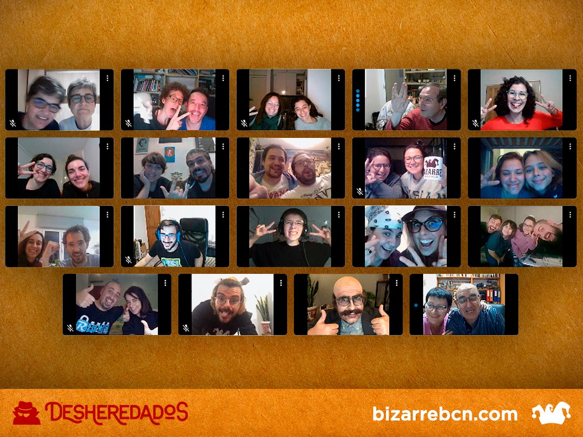 BizarreBCN's tweet photo. 👴 La semana pasada todos estos valientes jugaron #Desheredados y ayudaron a Agustín Rapíñez en su peculiar misión 🏠

🗓 Mañana 15 de noviembre de 2020 a las 20h celebramos una nueva sesión. ¿Te apuntas? 🕵️‍♂️ #RecreateamStories

📝 Haz tu reserva en: https://t.co/2STdOcNyw0 https://t.co/nguL63VgX7