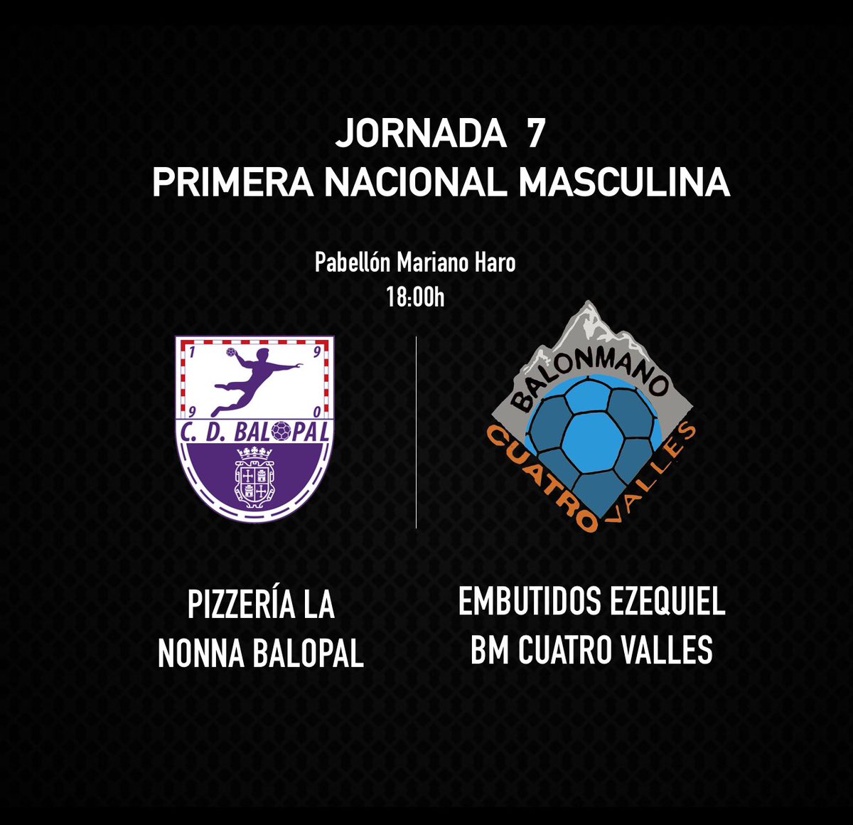balopal's tweet photo. ¡Nueva jornada de liga esta vez frente al @BmCuatroValles!

🔴Podéis seguir el partido EN DIRECTO mediante el link: https://t.co/2D47fXsNbT

#VamosBalopal 🤾‍♂️
#Acción #Pasión #Conexión
#VuelveelBalonamno https://t.co/PqyApezQS8