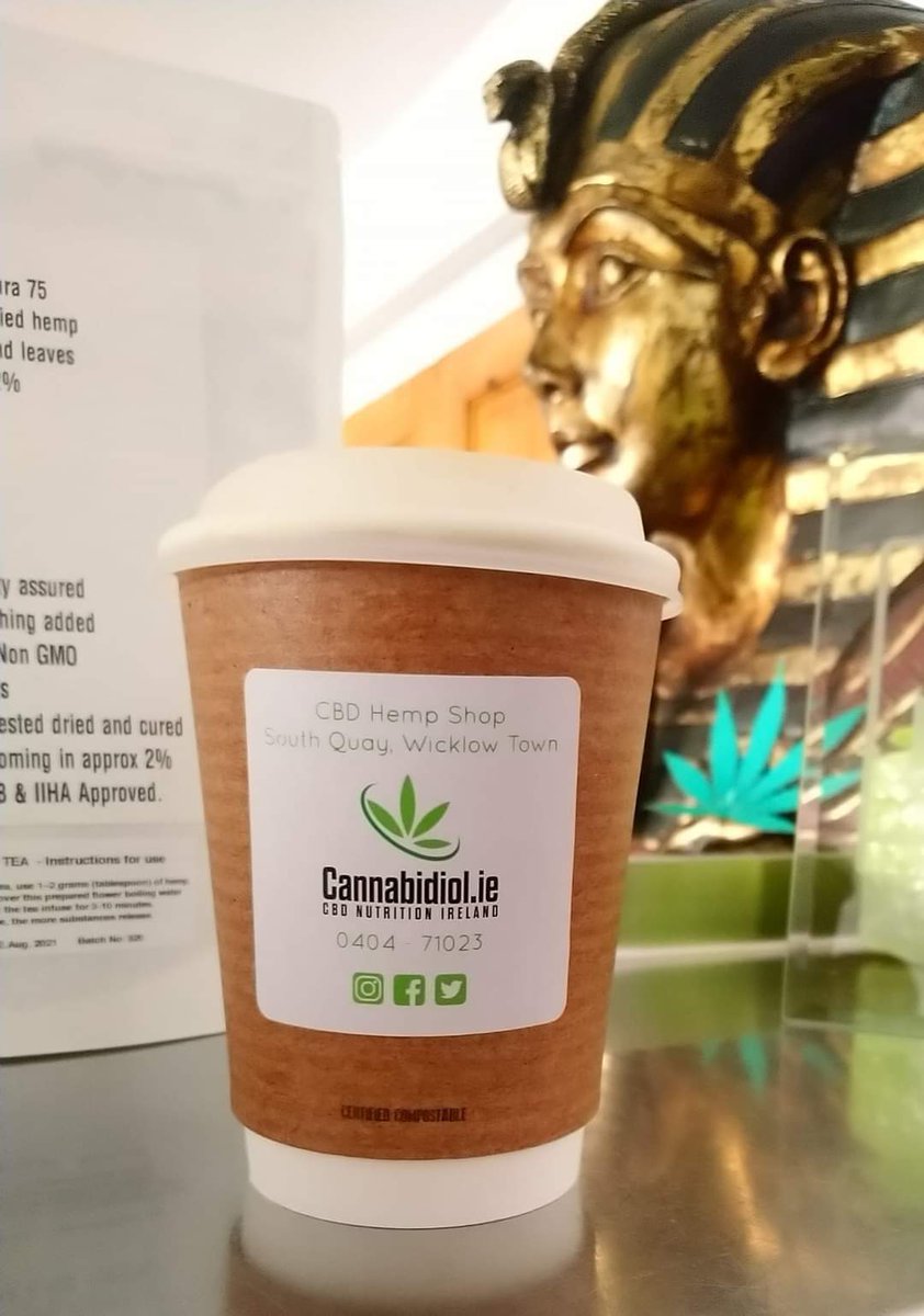 ☕ CBD Hemp Tea by the Quay
At CBD Nutrition Ireland 🌿
South Quay Wicklow Town 💚

🍵 OPEN Wednesday to Saturday 
12pm to 4 pm. Takeaway only

CBD/Hemp MENU €2

🌿Tea Original
🌿Red Berries
🌿Peppermint
🌿Earl Grey
🌿Camomile
🌿Lemon 
🌿Coffee 

#CBDNutritionIreland #Wicklow