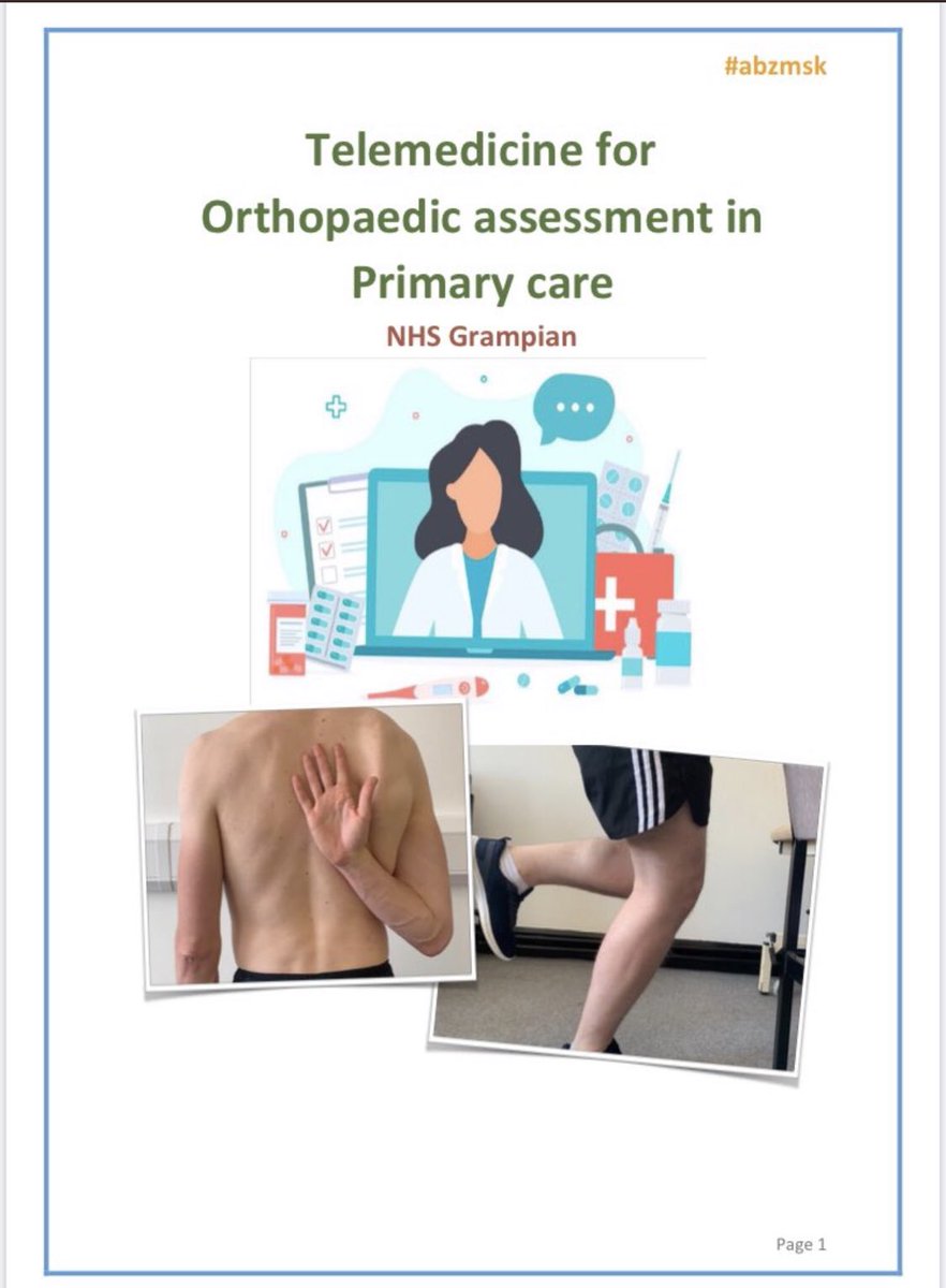 ‘Remote MSK examination guide for  #primarycare non-specialists’  http://bit.ly/telemedMSK&nbsp;  @GreigNicol1