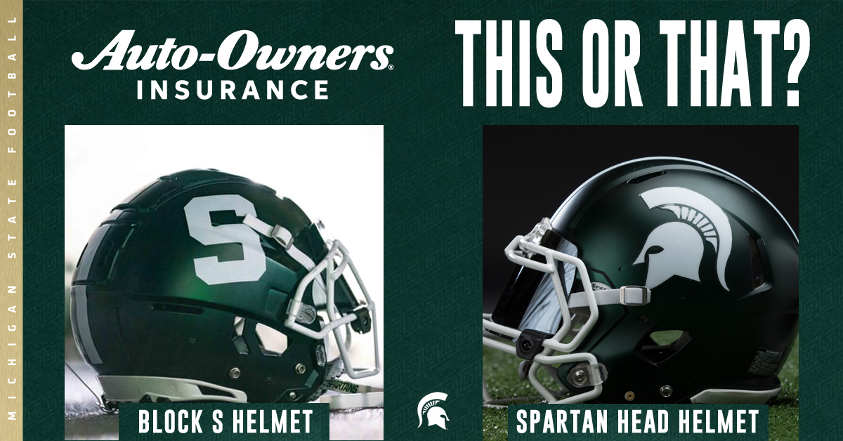 Michigan State Athletics A Twitter Hey Spartans Are You Ready For The Autoownersins This Or That With Msu Football Wearing Special Helmets Today We Wanted To See What Helmet You Like Best Like Michigan State Athletics A Twitter Hey Spartans Are You Ready For The Autoownersins This Or That With Msu Football Wearing Special Helmets Today We Wanted To See What Helmet You Like Best Like
